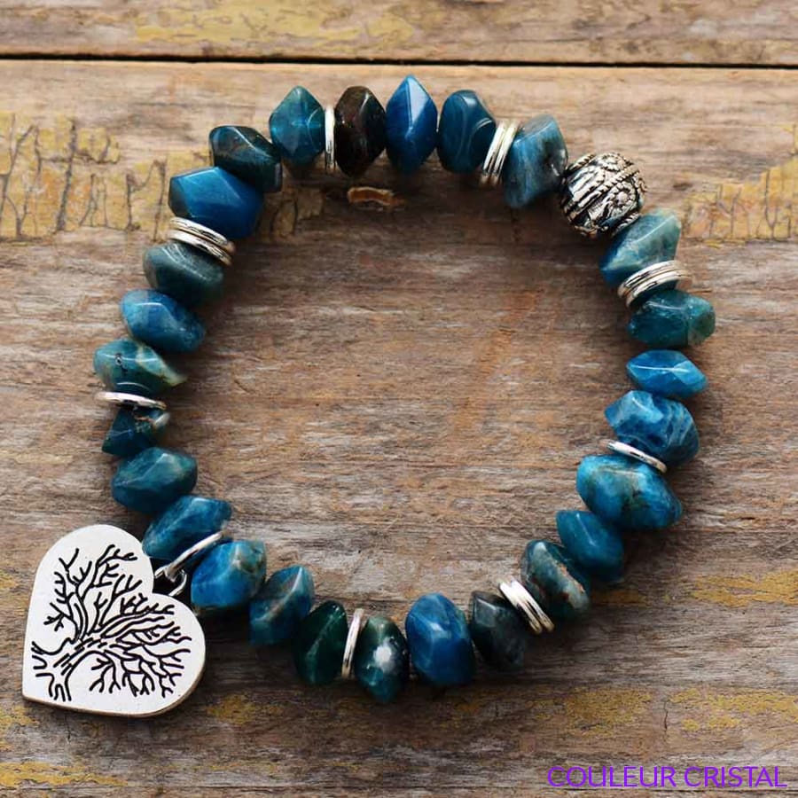Bracelet en Apatite bleue - Ode à La Vie Minéraux - Les pierres et