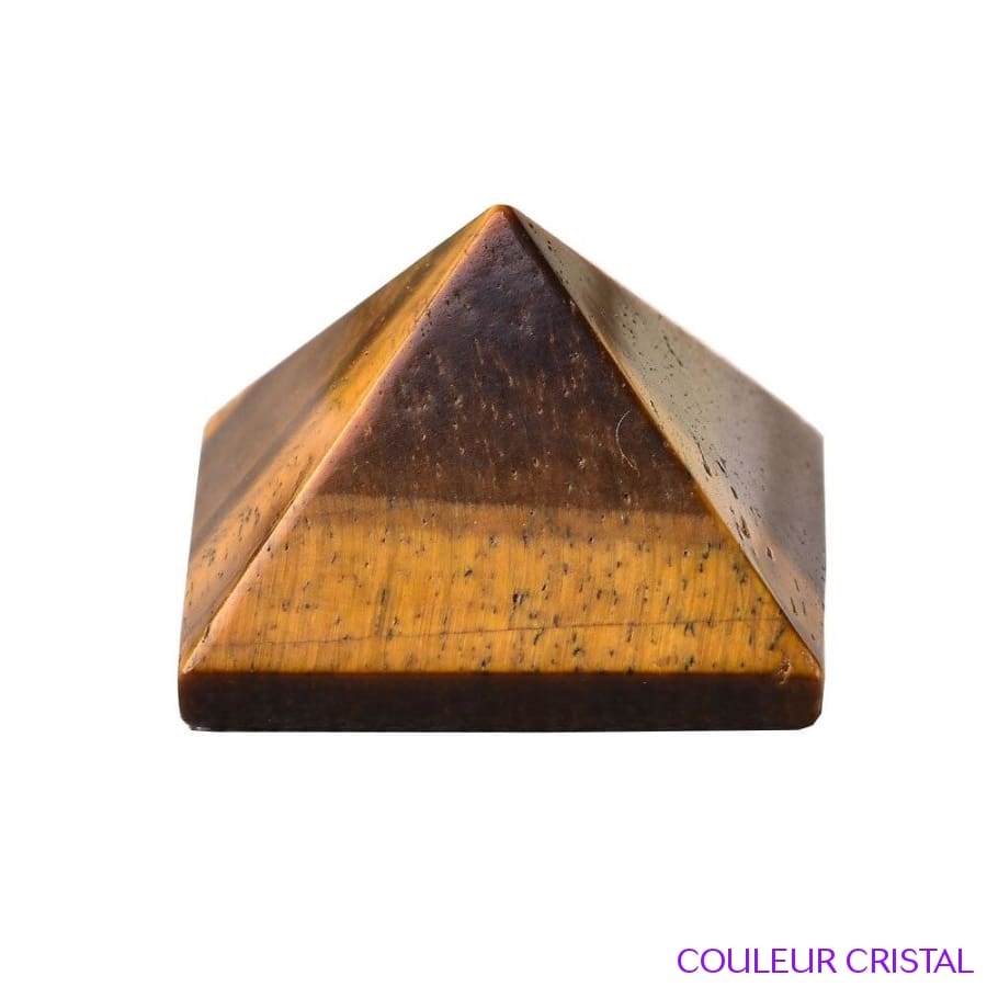 Pyramide œil De Tigre Miniature - 2,5 Cm De Haut - Pierre Naturelle, Chakra Plexus Solaire - Décoration Et énergie Positive - 2